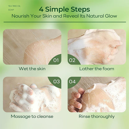 Tea Tree Essential Oil Handmade Soap for Facial and Body Cleansing