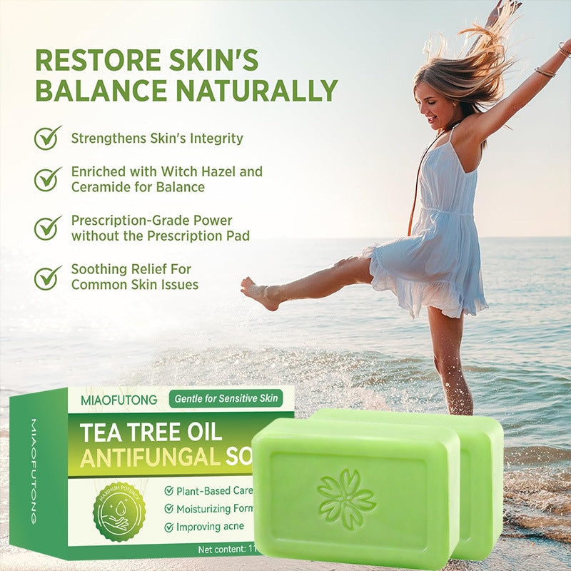 Tea Tree Essential Oil Handmade Soap for Facial and Body Cleansing