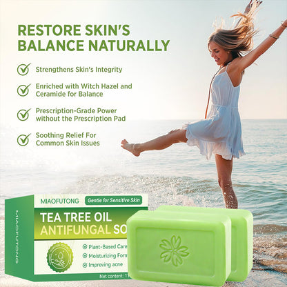 Tea Tree Essential Oil Handmade Soap for Facial and Body Cleansing